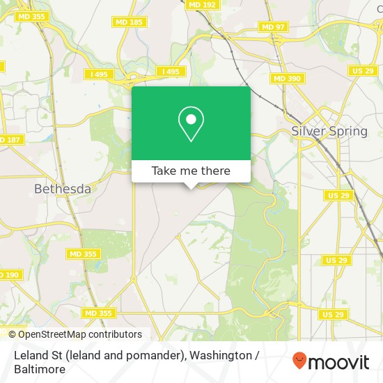 Leland St (leland and pomander), Chevy Chase, MD 20815 map