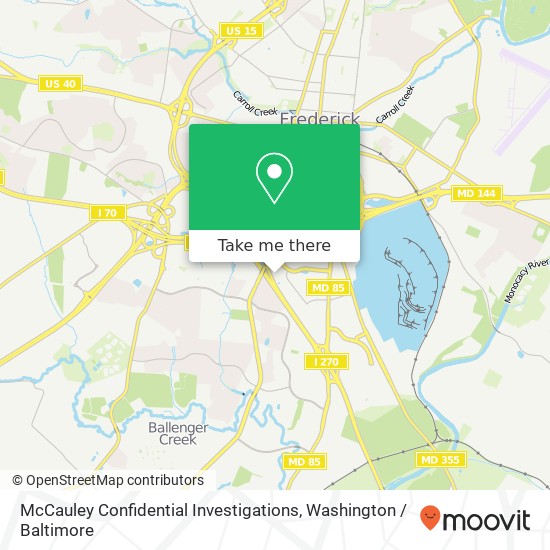 McCauley Confidential Investigations map