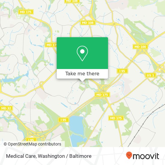 Mapa de Medical Care, 6940 Columbia Gateway Dr