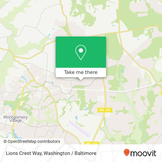 Mapa de Lions Crest Way, Gaithersburg, MD 20879