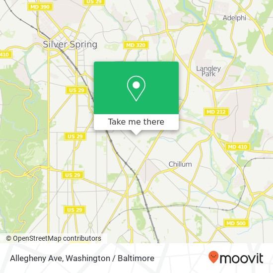 Mapa de Allegheny Ave, Takoma Park, MD 20912