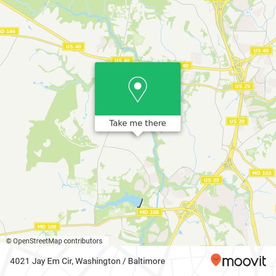 Mapa de 4021 Jay Em Cir, Ellicott City, MD 21042