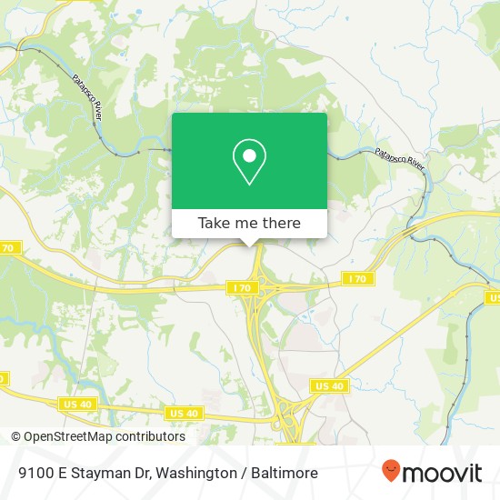 Mapa de 9100 E Stayman Dr, Ellicott City, MD 21042