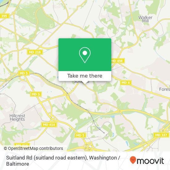 Mapa de Suitland Rd (suitland road eastern), Suitland, MD 20746