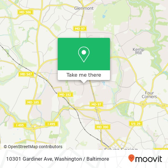 10301 Gardiner Ave, Silver Spring, MD 20902 map