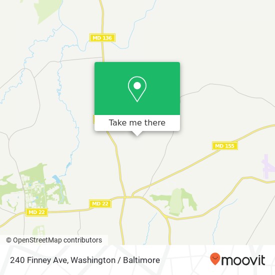 Mapa de 240 Finney Ave, Churchville, MD 21028