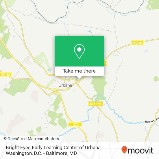 Mapa de Bright Eyes Early Learning Center of Urbana, 3510 Campus Dr