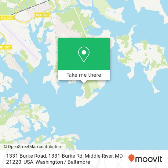 Mapa de 1331 Burke Road, 1331 Burke Rd, Middle River, MD 21220, USA