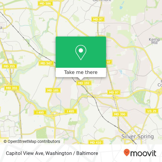 Mapa de Capitol View Ave, Silver Spring, MD 20910