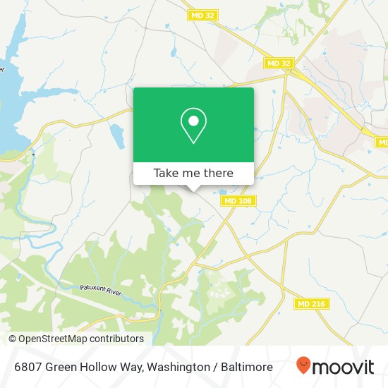 6807 Green Hollow Way, Highland, MD 20777 map
