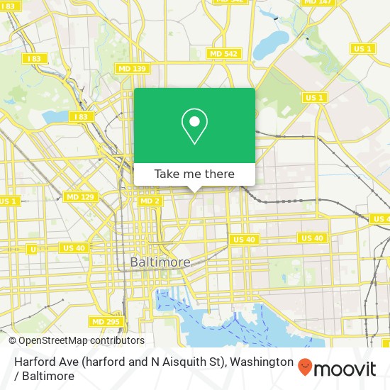 Harford Ave (harford and N Aisquith St), Baltimore, MD 21202 map