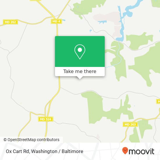 Mapa de Ox Cart Rd, Huntingtown, MD 20639