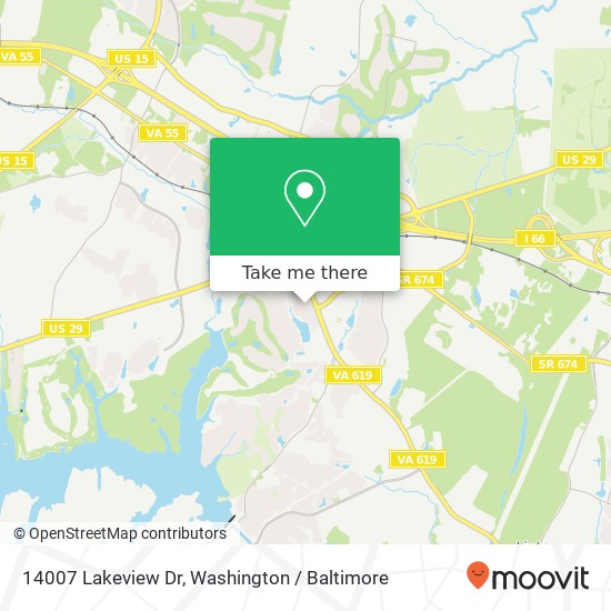 Mapa de 14007 Lakeview Dr, Gainesville, VA 20155