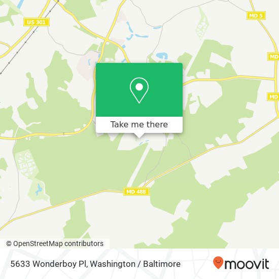 Mapa de 5633 Wonderboy Pl, Waldorf, MD 20602