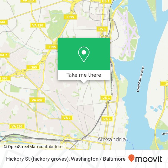 Hickory St (hickory groves), Alexandria, VA 22305 map