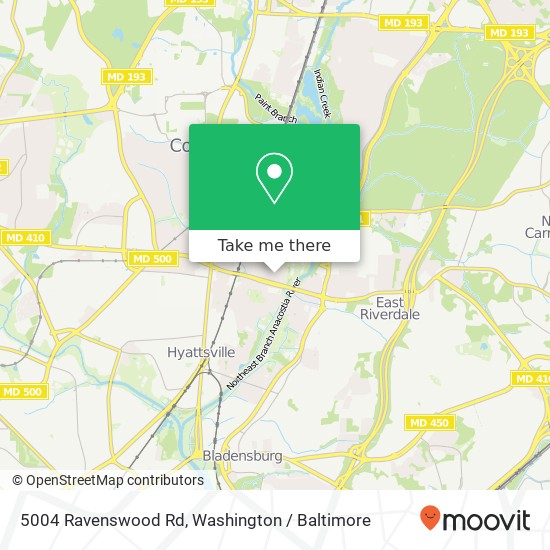 Mapa de 5004 Ravenswood Rd, Riverdale, MD 20737