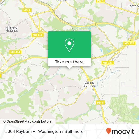 Mapa de 5004 Rayburn Pl, Temple Hills, MD 20748