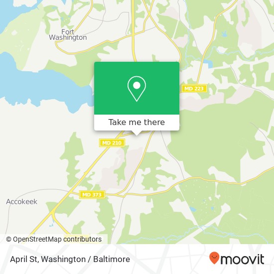 Mapa de April St, Accokeek, MD 20607