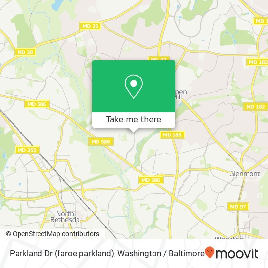 Parkland Dr (faroe parkland), Rockville, MD 20853 map