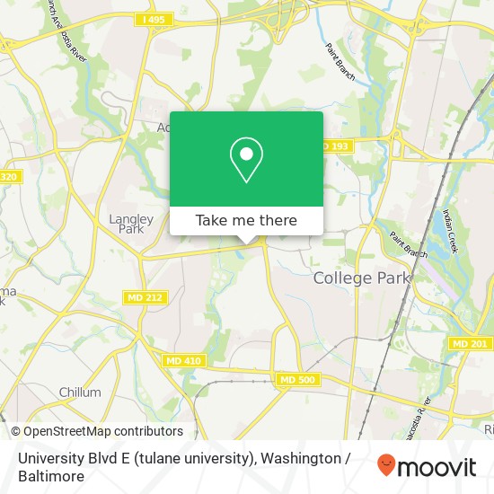University Blvd E (tulane university), Hyattsville, MD 20783 map