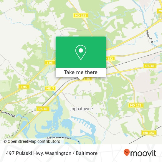 Mapa de 497 Pulaski Hwy, Joppa, MD 21085