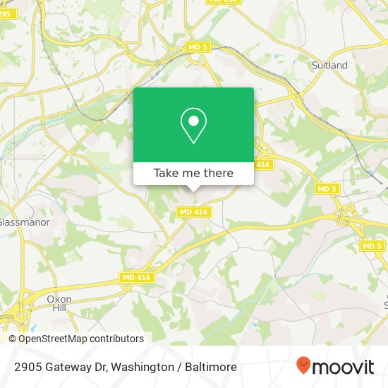 Mapa de 2905 Gateway Dr, Temple Hills, MD 20748