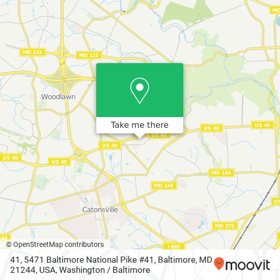 41, 5471 Baltimore National Pike #41, Baltimore, MD 21244, USA map