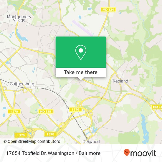 Mapa de 17654 Topfield Dr, Gaithersburg, MD 20877