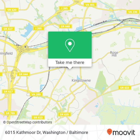 Mapa de 6015 Kathmoor Dr, Alexandria, VA 22310