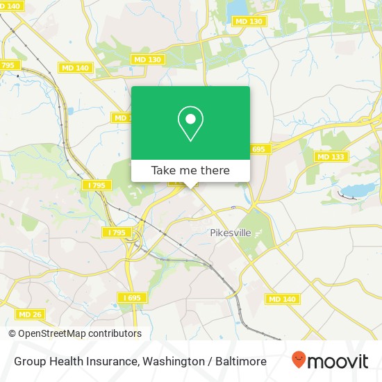 Mapa de Group Health Insurance, 1726 Reisterstown Rd