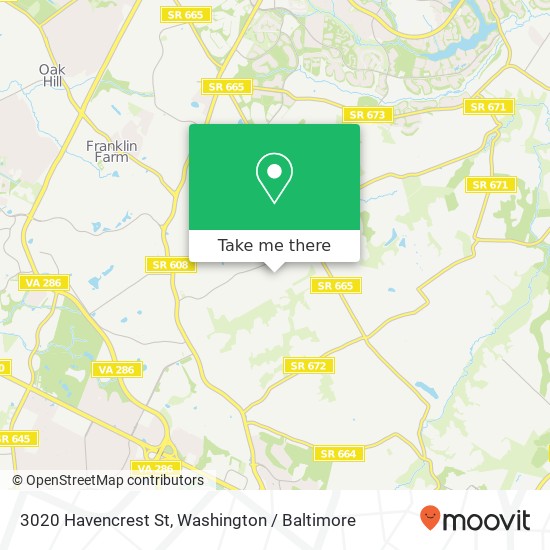Mapa de 3020 Havencrest St, Herndon, VA 20171