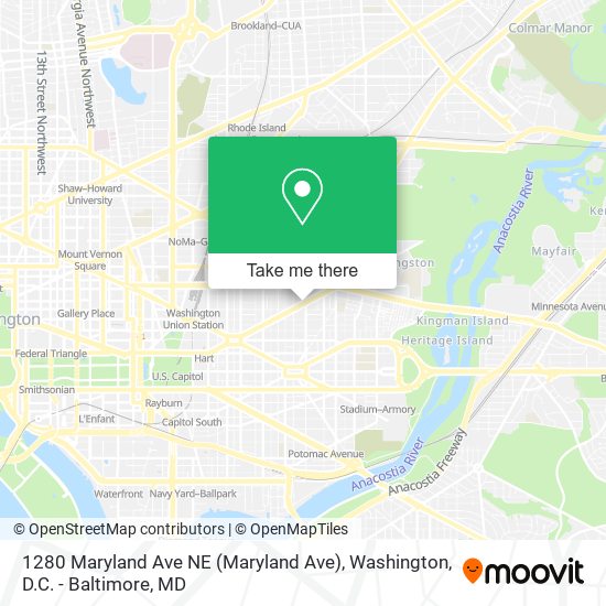 1280 Maryland Ave NE map