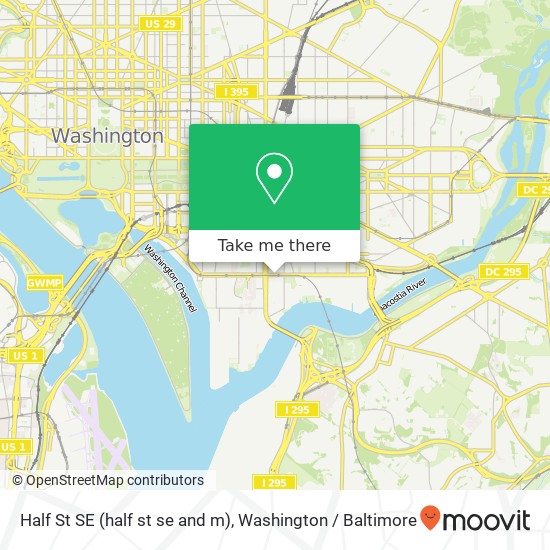 Mapa de Half St SE (half st se and m), Washington, DC 20003