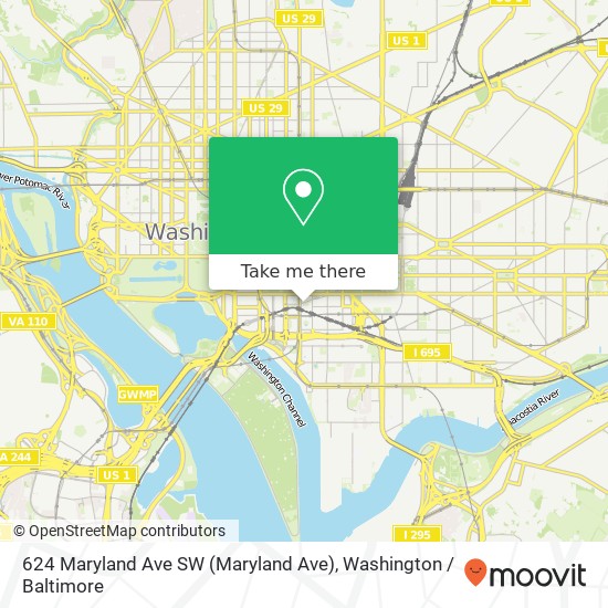 624 Maryland Ave SW (Maryland Ave), Washington, DC 20024 map