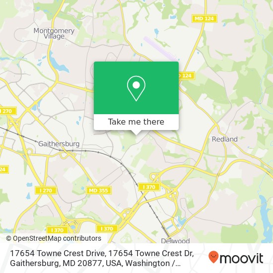 17654 Towne Crest Drive, 17654 Towne Crest Dr, Gaithersburg, MD 20877, USA map