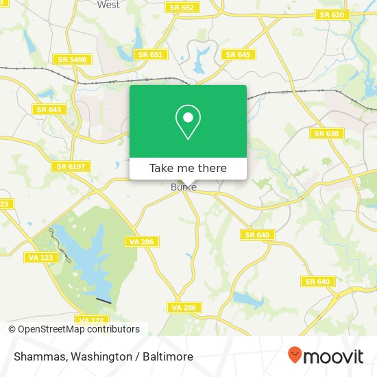 Shammas, 9552 Old Keene Mill Rd map