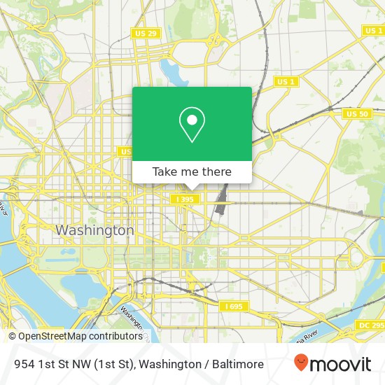 954 1st St NW (1st St), Washington, DC 20001 map