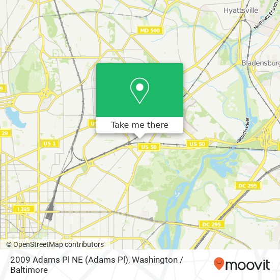 2009 Adams Pl NE (Adams Pl), Washington, DC 20018 map