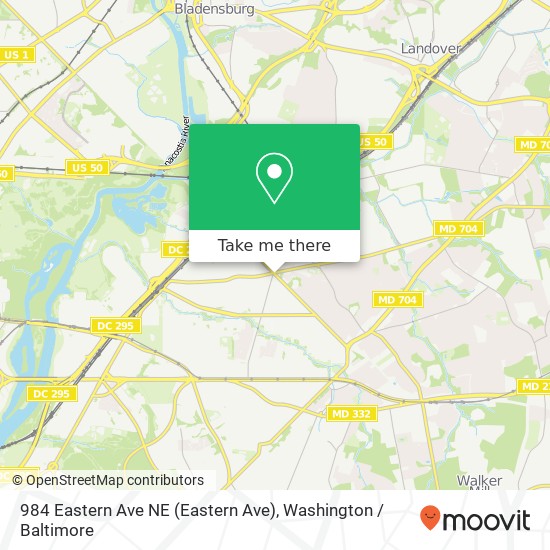 984 Eastern Ave NE (Eastern Ave), Washington, DC 20019 map