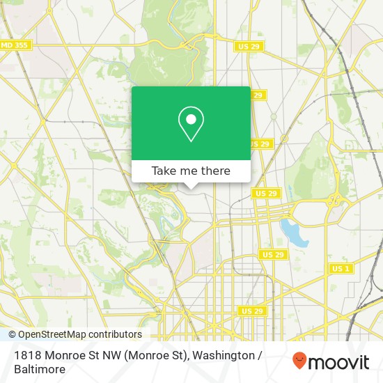1818 Monroe St NW (Monroe St), Washington, DC 20010 map
