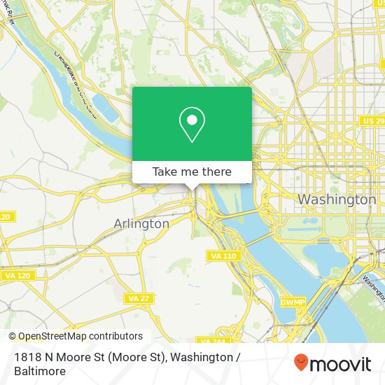 Mapa de 1818 N Moore St (Moore St), Arlington, VA 22209