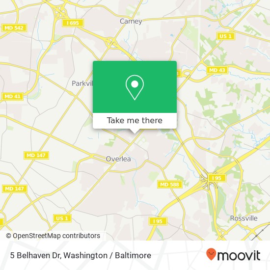 Mapa de 5 Belhaven Dr, Nottingham, MD 21236