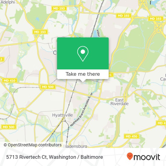 Mapa de 5713 Rivertech Ct, Riverdale, MD 20737