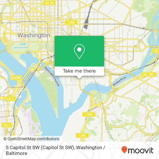 S Capitol St SW (Capitol St SW), Washington, DC 20003 map