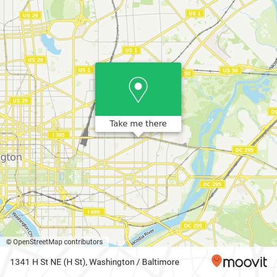 1341 H St NE (H St), Washington, DC 20002 map