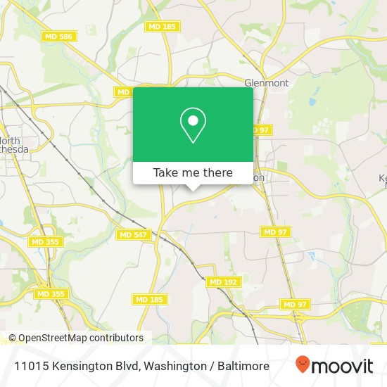 Mapa de 11015 Kensington Blvd, Kensington, MD 20895