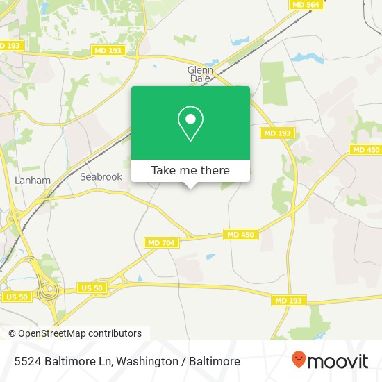 5524 Baltimore Ln, Lanham, MD 20706 map