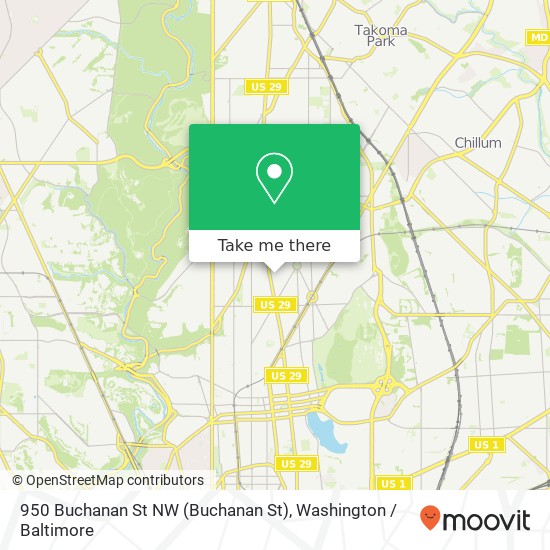 950 Buchanan St NW (Buchanan St), Washington, DC 20011 map
