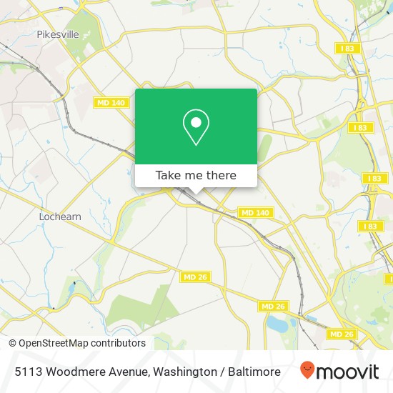 Mapa de 5113 Woodmere Avenue, 5113 Woodmere Ave, Baltimore, MD 21215, USA