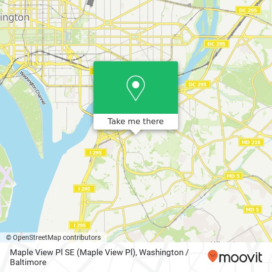Maple View Pl SE (Maple View Pl), Washington, DC 20020 map